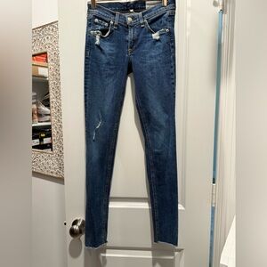 Rag & Bone Distressed Skinny Jeans Blue Size 23
